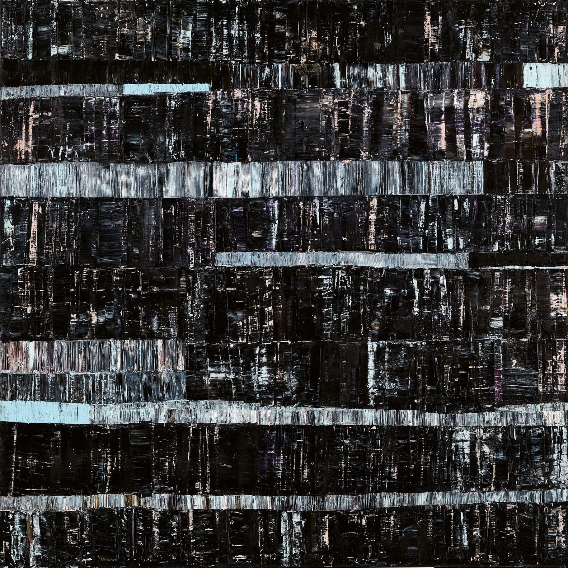 Antje Hassinger – Collage (2021) – Ölfarbe auf Leinwand 180x180 cm